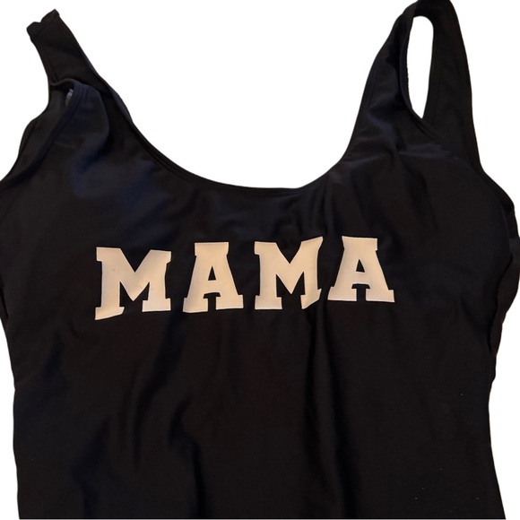 NWOT Women’s Black 'MAMA' one piece Swimsuit from “PatPat”, size S - Picture 2 of 5